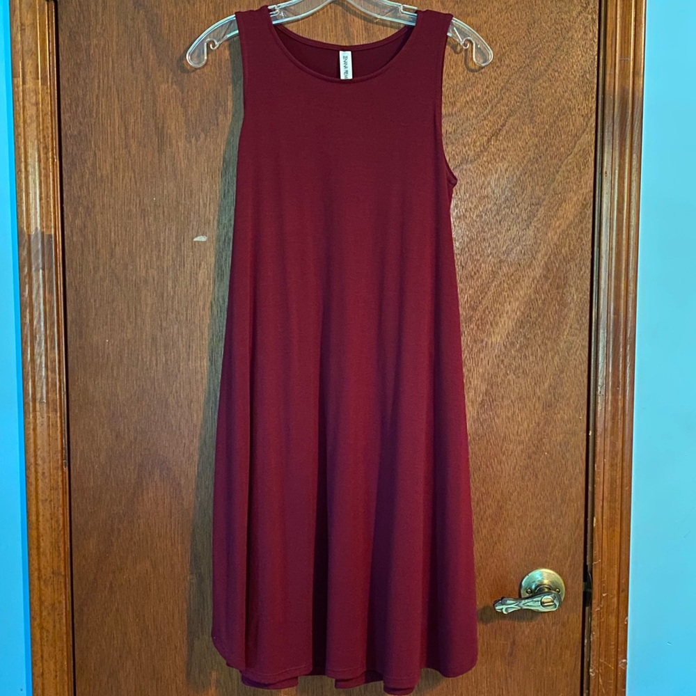 Maroon Swing Dress